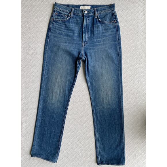 Mother Superior High Waisted Rider Skimp Jeans Cowboys Don’t Cry Wash Size 32 - Picture 9 of 16